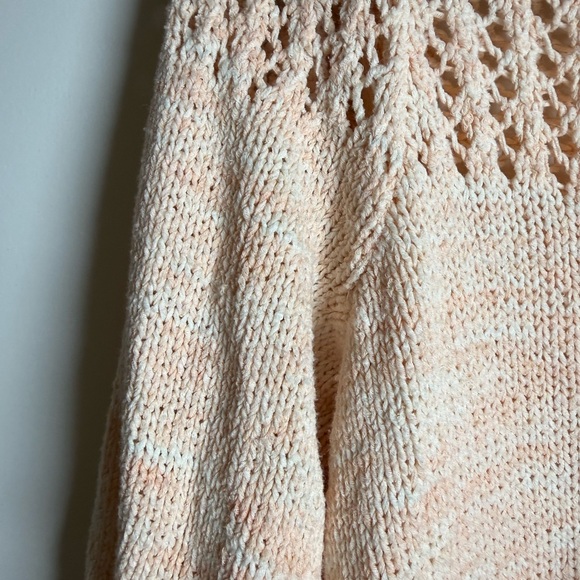 JOIE | Una Open Puff Sleeve Peach Knit Sweater - Picture 4 of 6